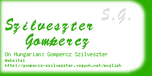 szilveszter gompercz business card